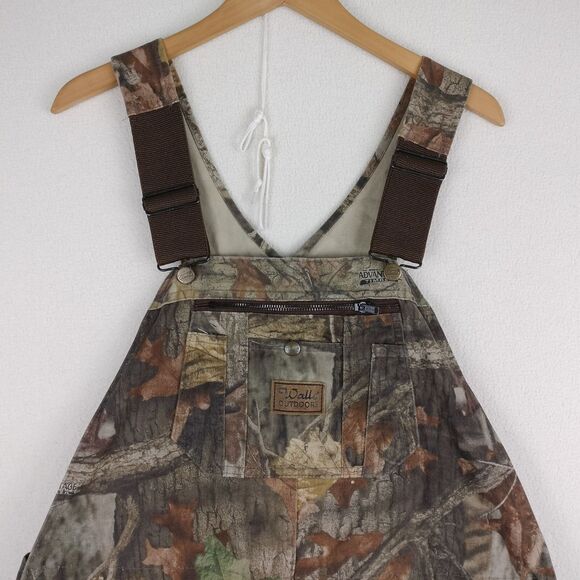 Walls Camouflage Bib Overalls Mens 40x32 Realtree Advantage Camo Hunting VTG - Picture 5 of 16